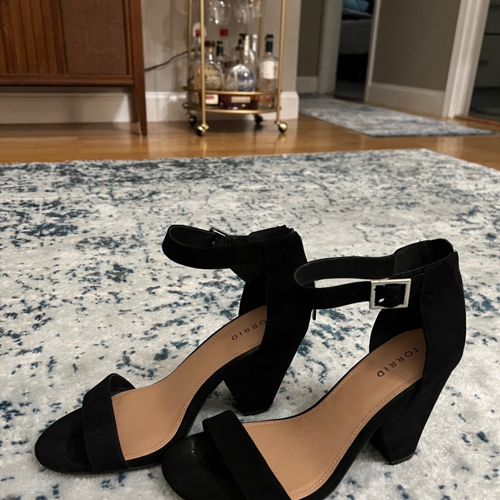 Heeled wedges ankle straps